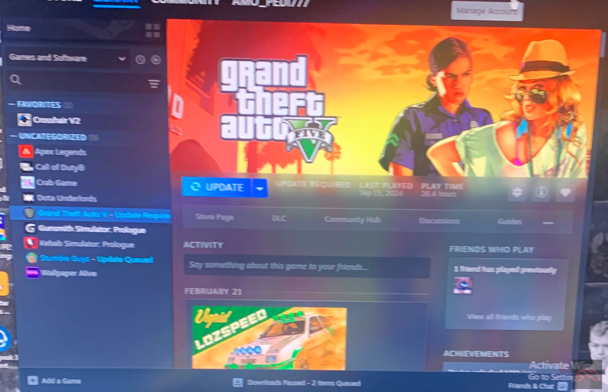 اکانت استیم بازی gta v